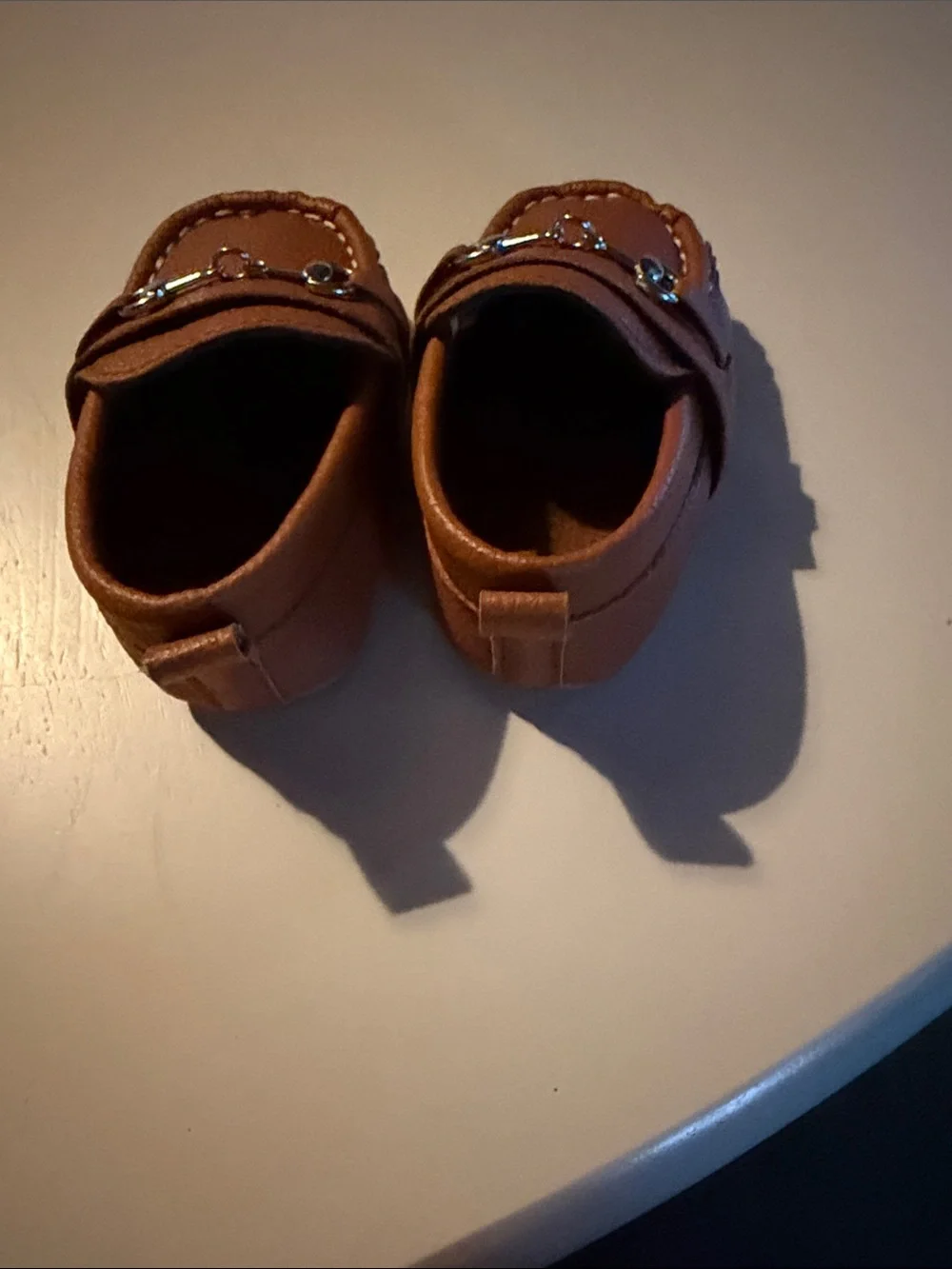 Lucky Brand Toddler Brown Faux-Leather Loafers with Metal Bit